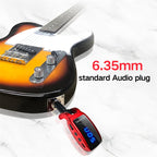 U12DX 6.35mm Jack Wireless Guitar Transmitter Receiver Rechargeable Adapter
