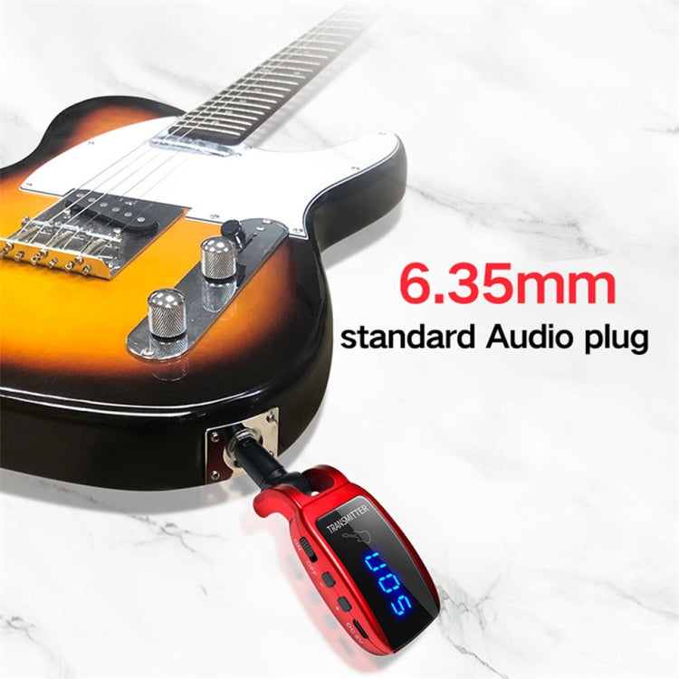 U12DX 6.35mm Jack Wireless Guitar Transmitter Receiver Rechargeable Adapter