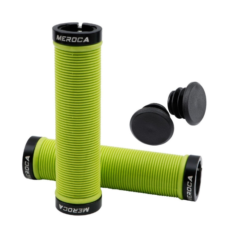 MEROCA Mountain Bike Anti-slip Shock Absorber Riding Grip Cover, Style: — Bilateral Lock Sponge ME30 Black
