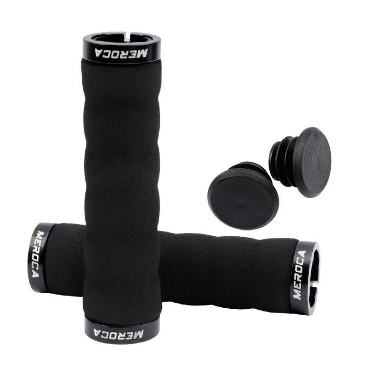 MEROCA Mountain Bike Anti-slip Shock Absorber Riding Grip Cover, Style: — Bilateral Lock Sponge ME30 Red