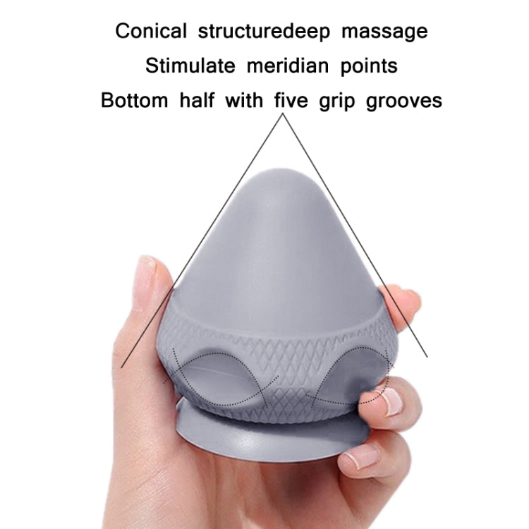 Suction Cup Type Silicone Muscle Membrane Muscle Massage Ball — Grey
