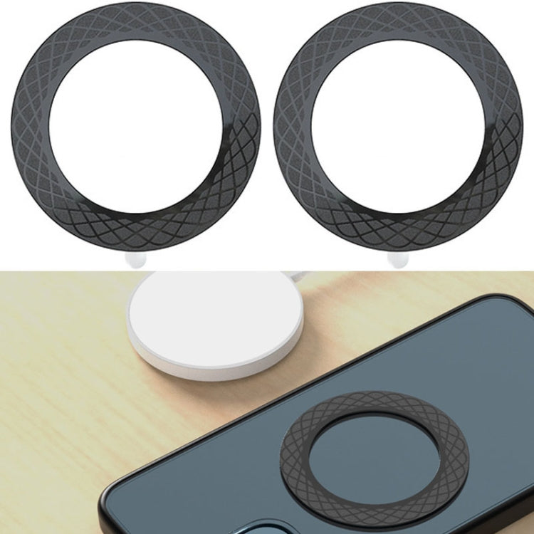 2 PCS T12 Stripe Pattern Magnetic Suction Wireless Charger Magnetic Sheet — White