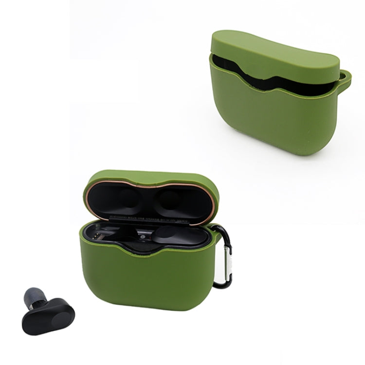 2 PCS Bluetooth Earphone Silicone Protective Cover with Hook For Sony WF-1000XM3 — Transparent