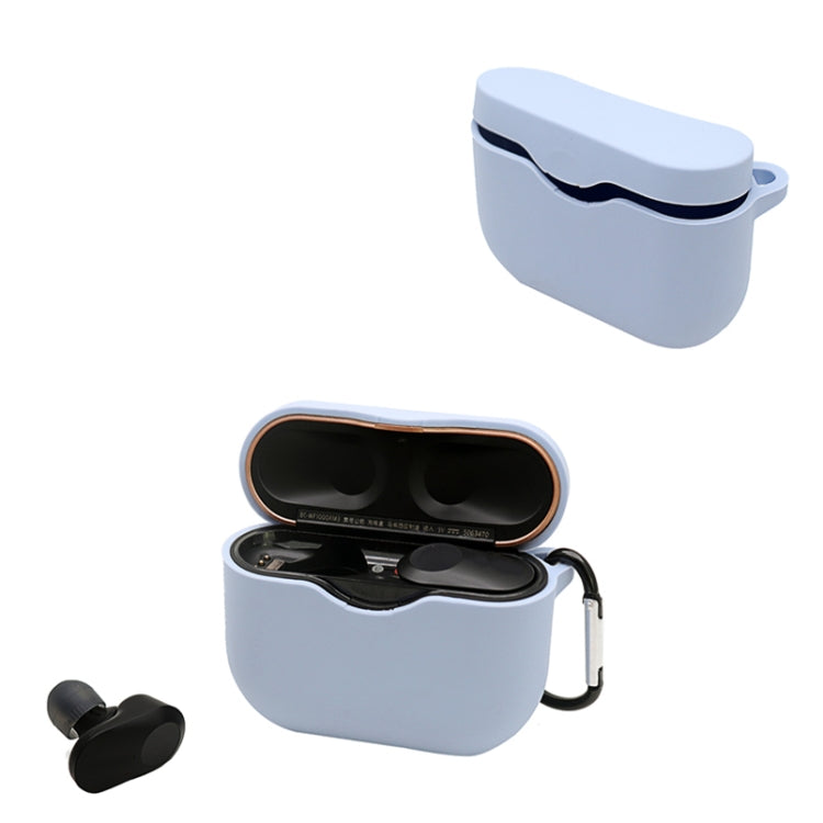 2 PCS Bluetooth Earphone Silicone Protective Cover with Hook For Sony WF-1000XM3 — Green