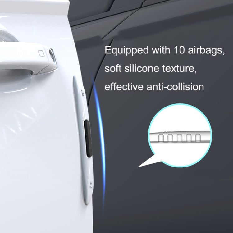 4 PCS Car Door Anti-Static Silicone Airbag Anti-Collision Strip