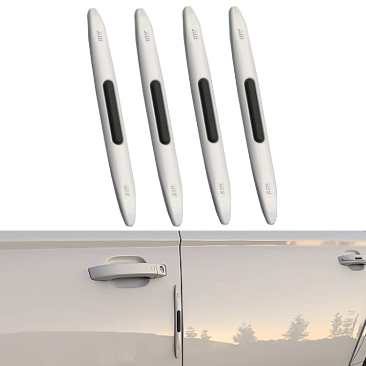 4 PCS Car Door Anti-Static Silicone Airbag Anti-Collision Strip — Black