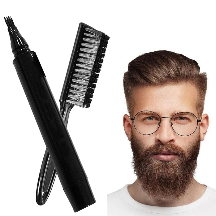 2pcs /Set Waterproof Beard Filler Beard Styling Pen — Dark Brown