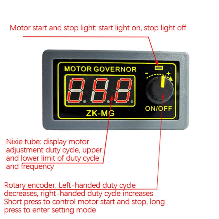 ZK-MG 5-30V High Power PWM DC Motor Governor Digital Display Encoder