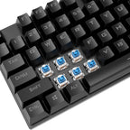 XUNFOX K80 87 Keys Wired Gaming Mechanical Illuminated Keyboard, Cable Length:1.5m