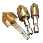 Hexagonal Handle Titanium-Plated Five-Blade Chamer 90 Degree Chamfer Knife Drill — view 3