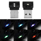 2 PCS Car USB Atmosphere Light LED Decorated Lighting Light