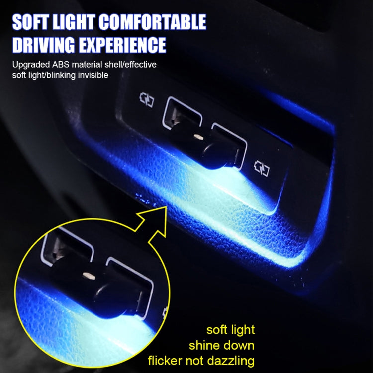 2 PCS Car USB Atmosphere Light LED Decorated Lighting Light