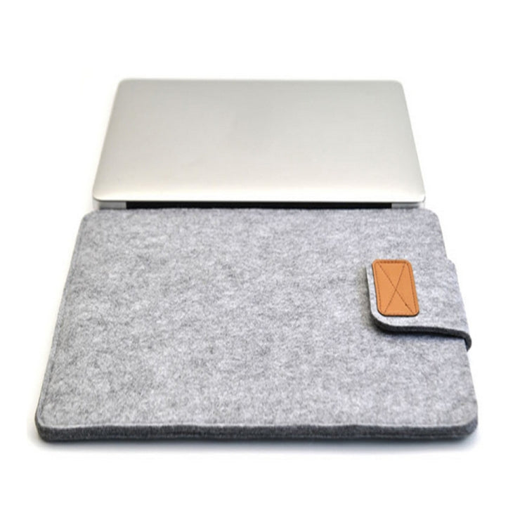 Vertical Felt Laptop Bag Tablet Sleeve Bag — Dark Gray