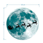 30cm Luminous Moon Wall Sticker Fluorescent Mural — Elk Sled