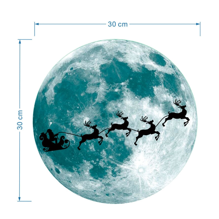 30cm Luminous Moon Wall Sticker Fluorescent Mural — Elk Sled