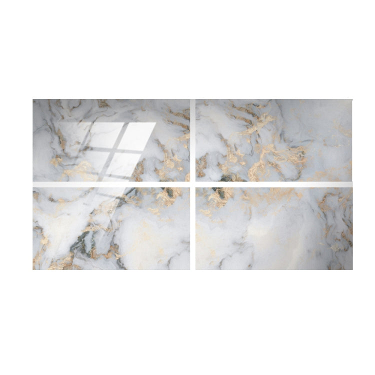 4 PCS Crystal Film Wall Tile Sticker Imitation Marble Pattern Wall Sticker — DLS035