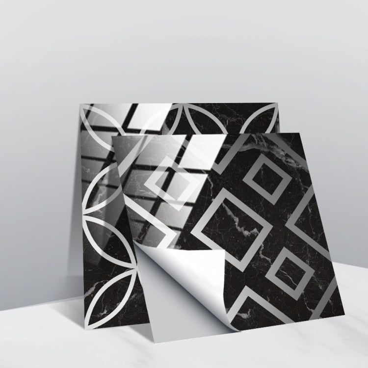PVC Crystal Covered Film Geometric Pattern Tile Wall Sticker — TS238