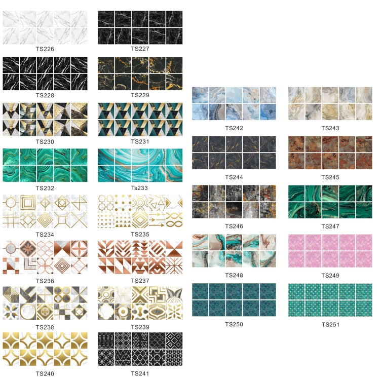 PVC Crystal Covered Film Geometric Pattern Tile Wall Sticker — view 53