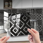 PVC Crystal Covered Film Geometric Pattern Tile Wall Sticker — view 56