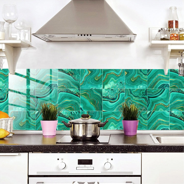 PVC Crystal Covered Film Geometric Pattern Tile Wall Sticker — view 31