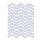 24pcs /Bag Wavy Shaped Safety Bathtub Non-Slip Sticker — 1.3 x 18cm