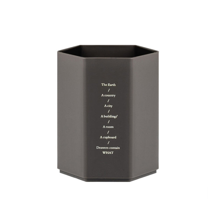 Simple Office Desktop Storage Pen Holder — Brown