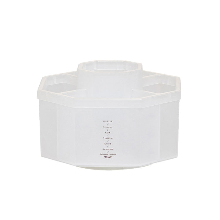 Simple Modern Large Capacity Office Desktop Storage Pen Holder — Frosted Transparent Rotary