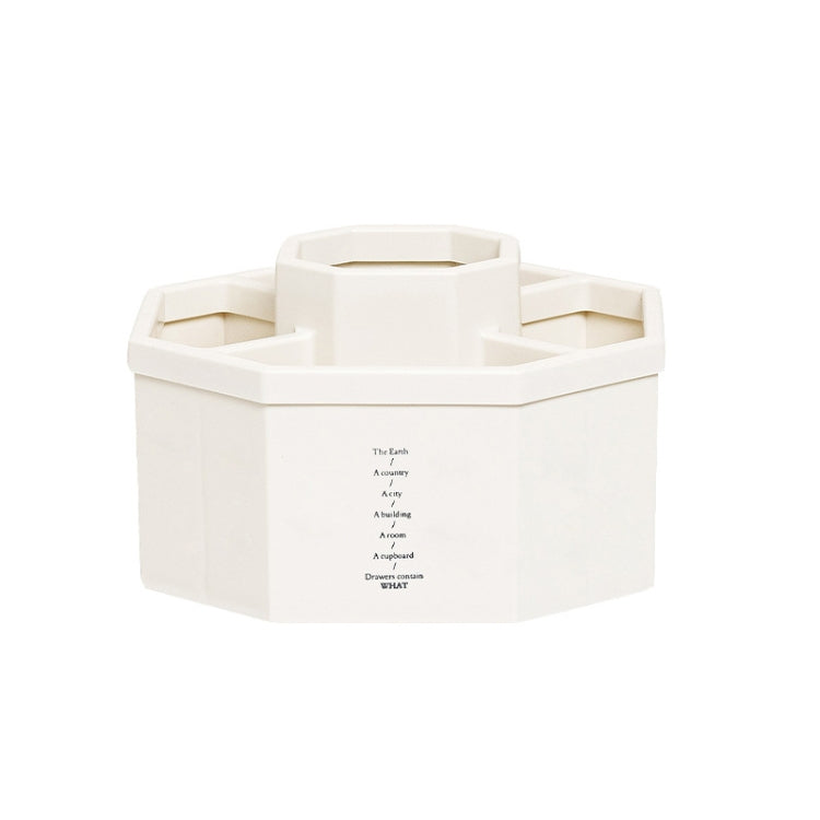 Simple Modern Large Capacity Office Desktop Storage Pen Holder — White Non-Rotary