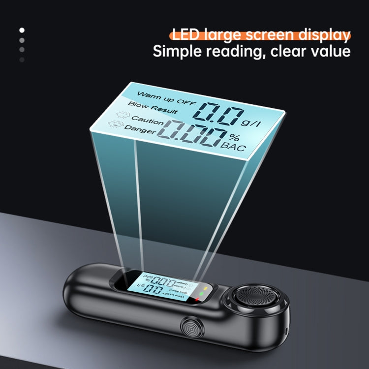 AM01 USB Rechageable Alcohol Tester Handheld Digital Alcohol Breath Tester