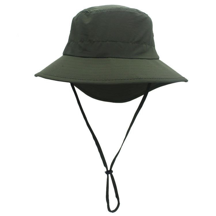 outfly Outdoor Breathable Fisherman Cap Lengthening Fish Tail Hiking Sunshade Cap — Army Green