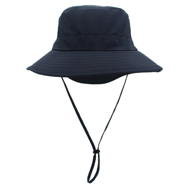 outfly Outdoor Breathable Fisherman Cap Lengthening Fish Tail Hiking Sunshade Cap — Deep Blue