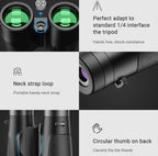 APEXEL 10x42 Fixed Focus Binoculars  Autofocus Telescope, APL-RB10X42A