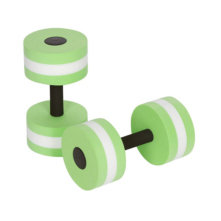 1pair Water Floating Dumbbell EVA Foam Swimming Pool Exercise Adjustable Dumbbell — Blue White