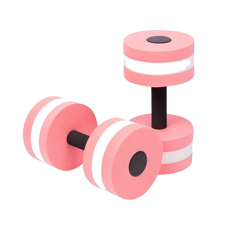 1pair Water Floating Dumbbell EVA Foam Swimming Pool Exercise Adjustable Dumbbell — Green White