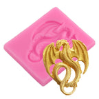2 PCS Pterodactyl Chocolate Cake Clay Decoration DIY Silicone Mold