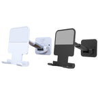 2 PCS T11 Wall Paste Mobile Phone Bracket Foldable Lift Bathroom Kitchen Wall Bracket — White