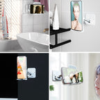 2 PCS T11 Wall Paste Mobile Phone Bracket Foldable Lift Bathroom Kitchen Wall Bracket — view 8