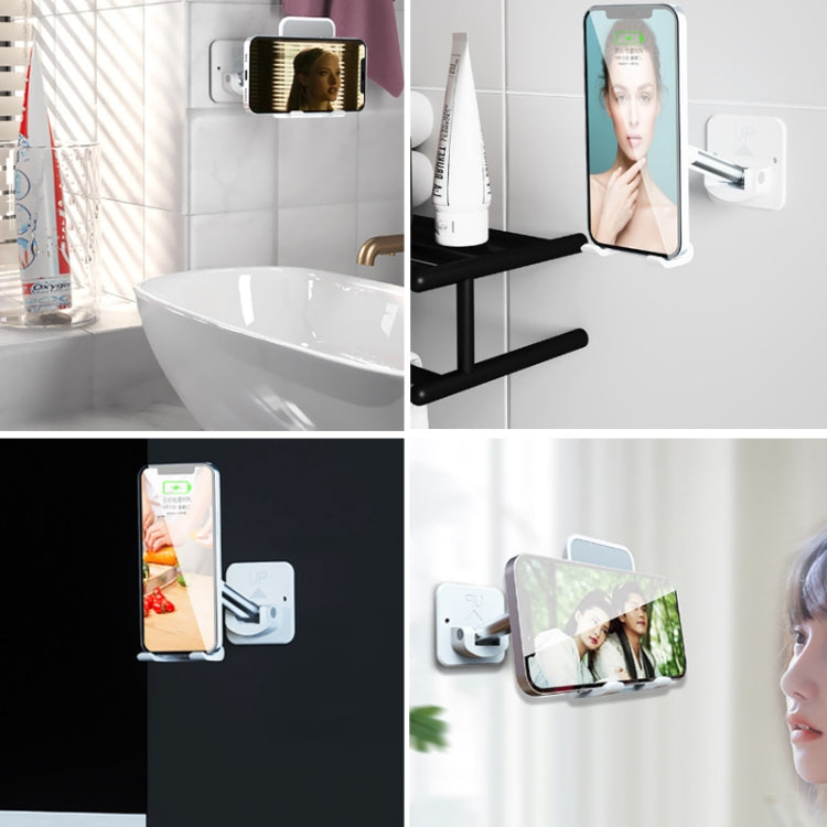 2 PCS T11 Wall Paste Mobile Phone Bracket Foldable Lift Bathroom Kitchen Wall Bracket — view 8