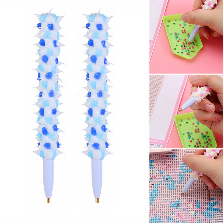 2 PCS Mace Diamonds Painting Pens Embroidery Sewing Accessories — Pink