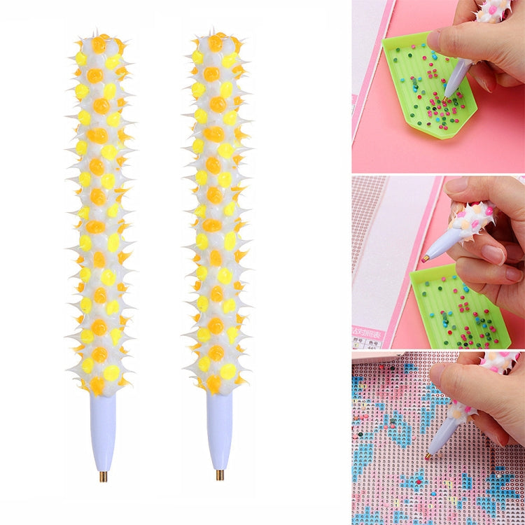 2 PCS Mace Diamonds Painting Pens Embroidery Sewing Accessories — Rose Red