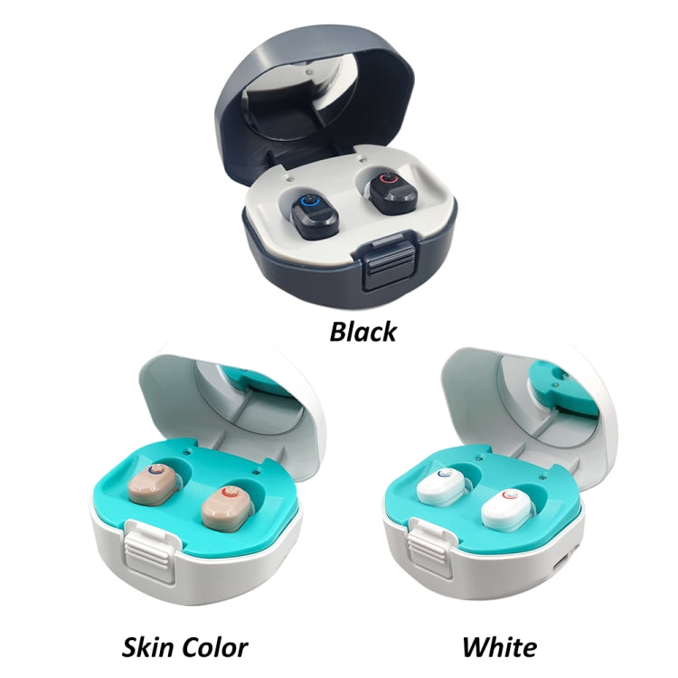 TWS On-Ear Sound Amplifier Hearing Aid with Charging Compartment — Skin Color