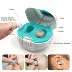 TWS On-Ear Sound Amplifier Hearing Aid with Charging Compartment — Skin Color
