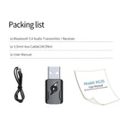 5.0 Bluetooth Transmitter AUX Receiver USB Dual Output Computer Audio Adapter — view 3