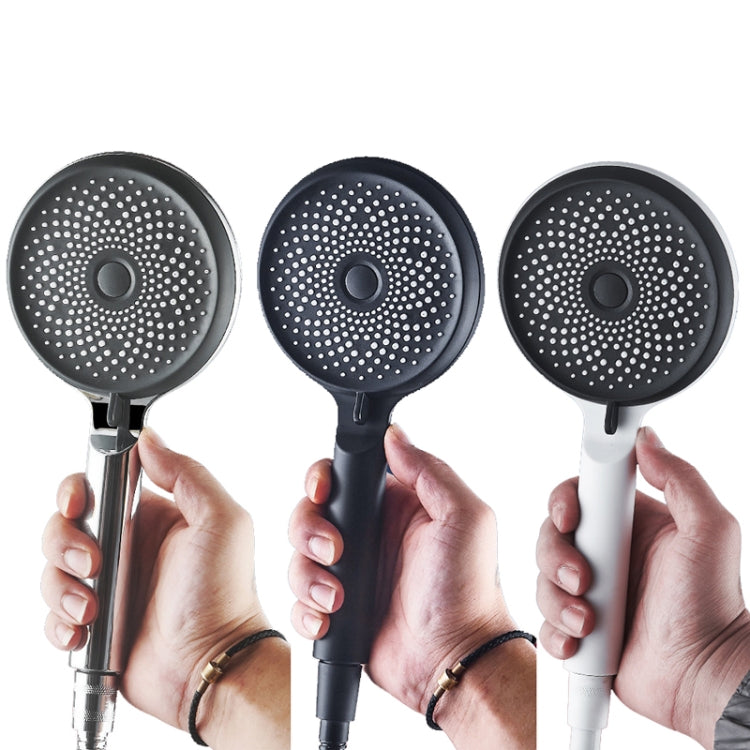 Home Handheld Silicone Supercharged Shower Nozzle, Style: — Silver+Soft Tube+Space Aluminum Seat