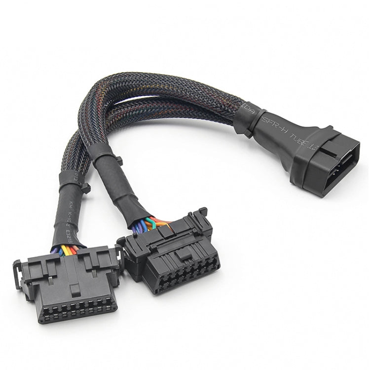 Car OBD Elbow Extension Cable Converted Cable, 2 In 1 16PIN