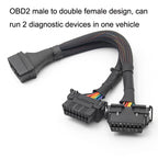 Car OBD Elbow Extension Cable Converted Cable, 2 In 1 16PIN