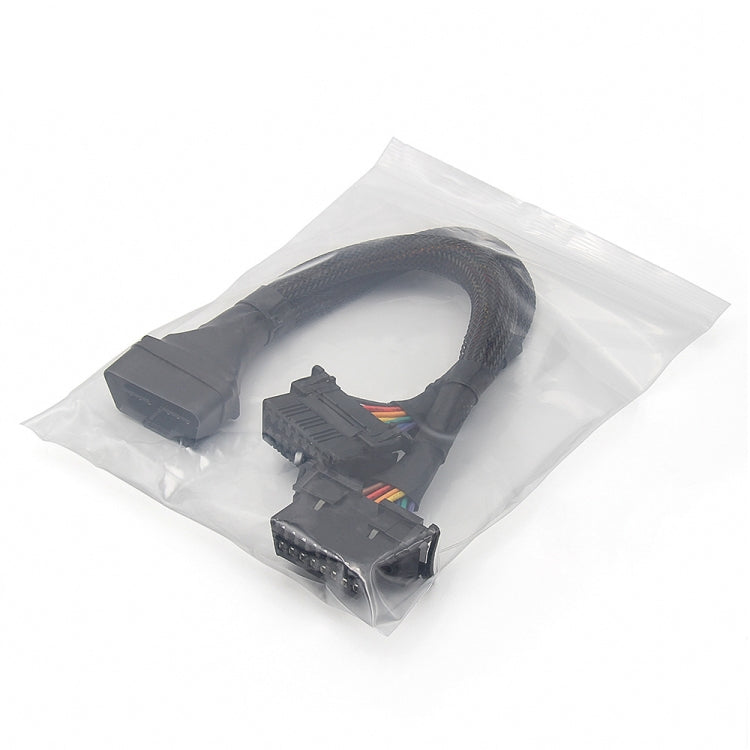 Car OBD Elbow Extension Cable Converted Cable, 2 In 1 16PIN
