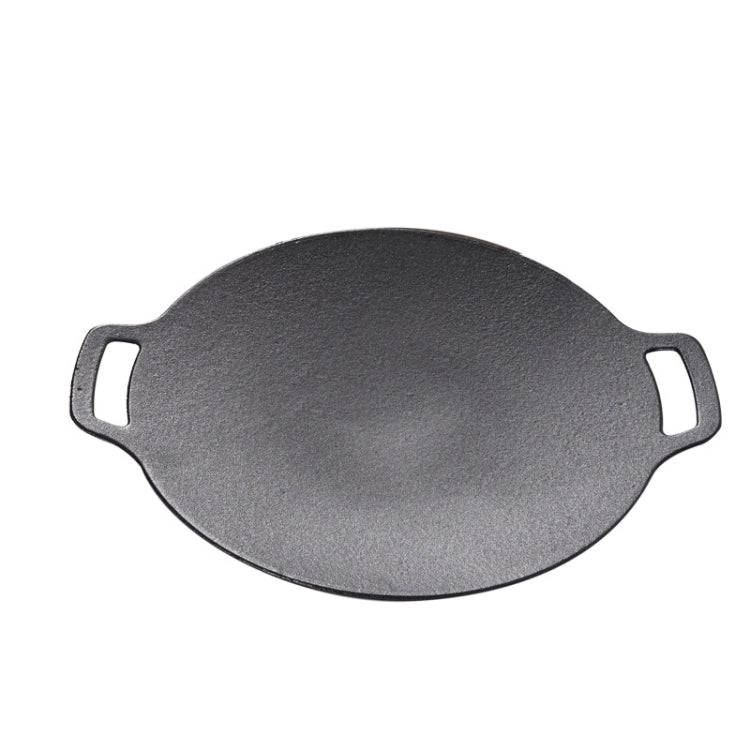 Outdoor Camping BBQ Cast Iron Grill Pan, Style: