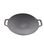 Outdoor Camping BBQ Cast Iron Grill Pan, Style: