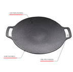 Outdoor Camping BBQ Cast Iron Grill Pan, Style: